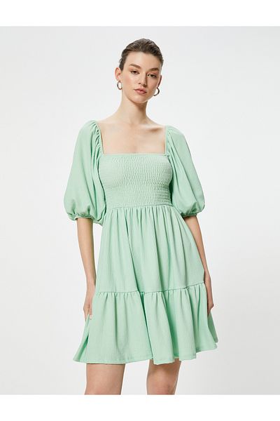 Koton Green Women's Gimped Detail Dress