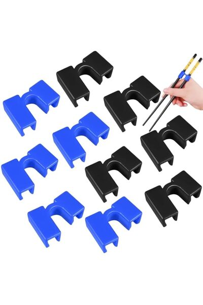 Generic TOMVAES 10 Pieces Reusable Chopstick Helpers Training Chopsticks Hinges Connector Reusable Plastic