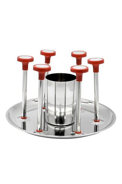 Generic حامل ملاعق وزجاج من الفولاذ المقاوم للصدأ، فضي، AKW332