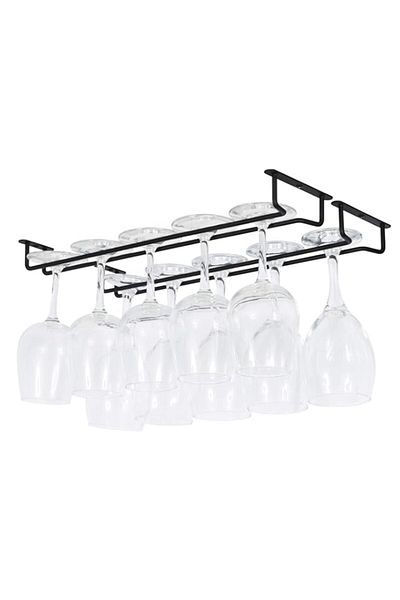Generic Wallniture Brix Wine Glass Holder Under Cabinet Kitchen Organization and Storage for Kitchen Decor,