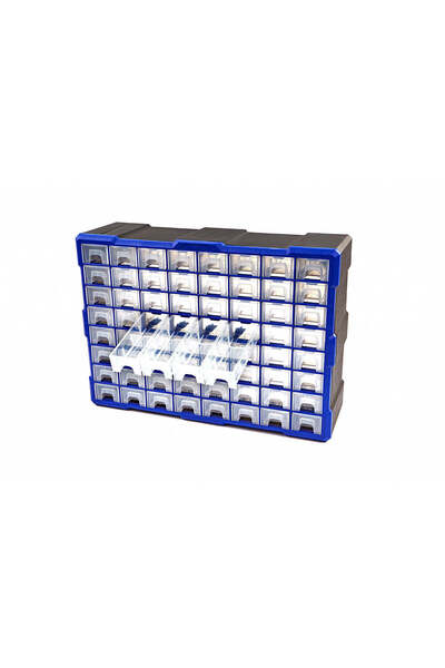 HBM Machines PLASTIC ORGANIZER BOX 52X16X37 64 DRAWERS
