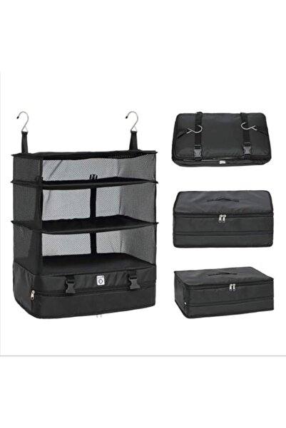 Generic Tjackson Wardrobe Storage Hanging Bag 3 Layer Portable Clothes Shoes ...