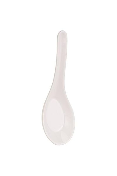 Generic Dinewell Melamine White Soup Spoon, White, 5.5 Inch, Dws5111W ,1 Pc