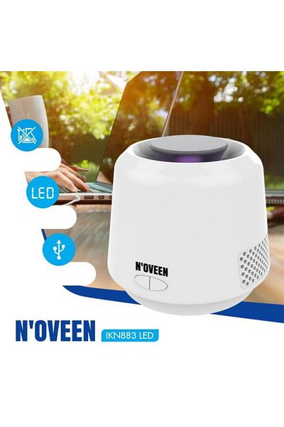 Noveen Lampa USB insecticida pentru tantari cu ventilator IKN883, 6W, 30m2, 1000V, Alb