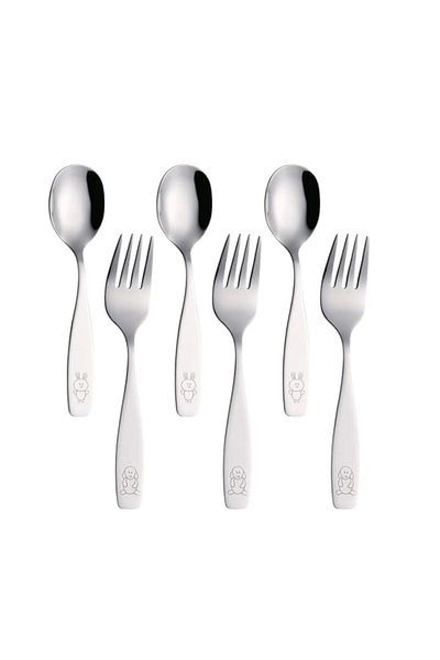 Generic Exzact Children'S Cutlery Stainless Steel 6Pcs/ Kids Fork And Spoon Set/Toddler Utensils/Flatware -