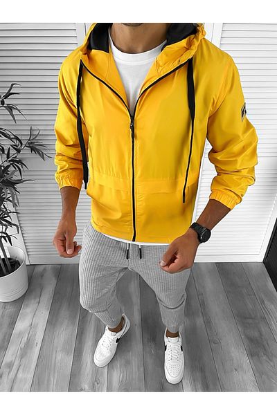 dehaine Men's jacket, spring-autumn, Yellow, 12332, XL