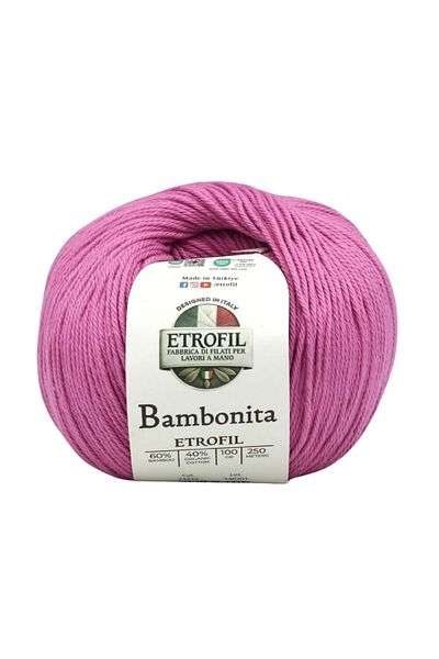 Etrofil Bambonita 73433 Candy Pink 100 Gr 250 Mt Knitting Yarn