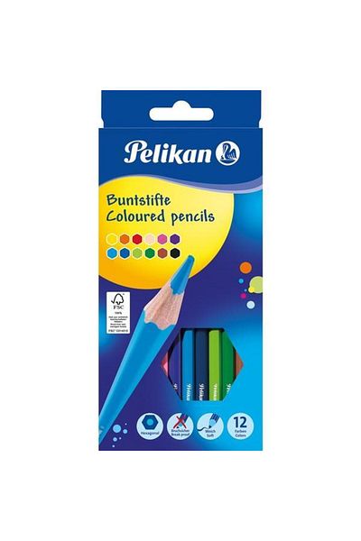 Pelikan Set creioane color Pelikan, Lacuite, varf de 3 mm, 12 buc/set