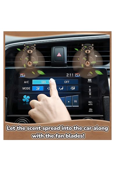 COOYA Cute Car Air Freshener, Car Diffuser Rotating Propeller, Aromatherapy Ornament Car Accessories