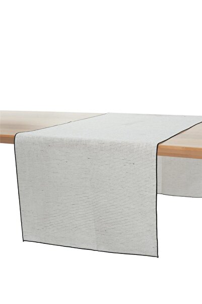 Deco Center Luglio Çizgili Siyah/ Beyaz Masa Bandı