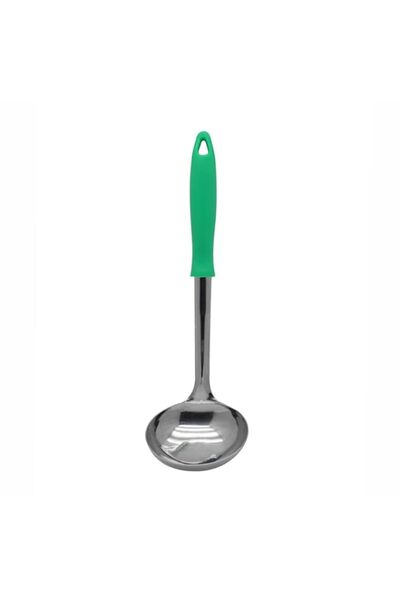 Generic RAJ LADDLE AQUA GREEN HANDLE, 31.50 cm, RPHGL1, Serving Spoon, Rice Spoon, Cooking Spoon