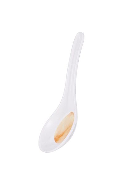 Generic Dinewell Melamine Hotensia Soup Spoon, White, 5.5 Inch, Dws5111Ho ,1 Pc