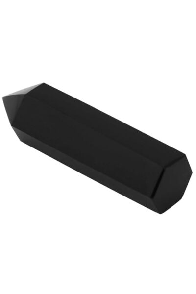 Generic Hexagonal Crystal Quartz Wand Obsidian Column Black Crystal Stone Hea...