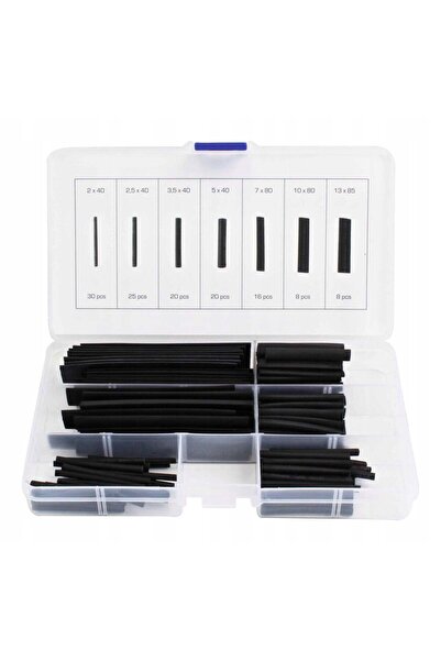 Techman SET TUBURI TERMOCONTRACTABILE NEGRE TC527 127 PIESE