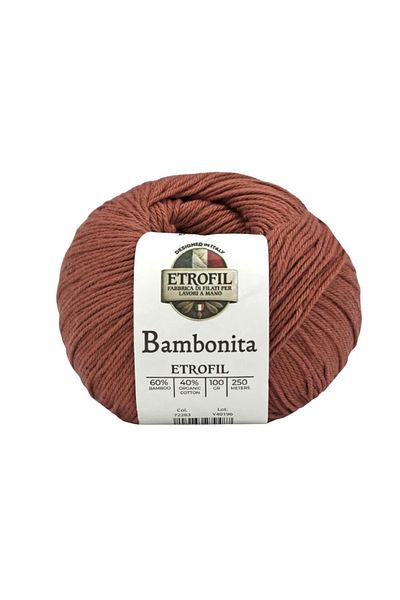 Etrofil Bambonita Cinnamon Copper 100 Gr 250 m Knitting Yarn