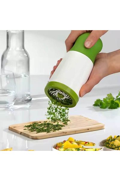 OEM Tocător manual de ierburi și condimente, oțel inoxidabil și plastic, verde