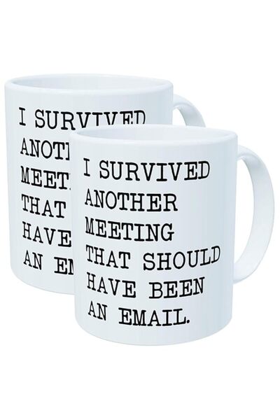 Generic Willcallyou Pack of 2 لقد نجوت من اجتماع آخر كان ينبغي أن يكون بريدًا...