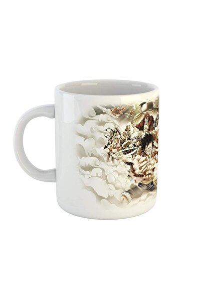 Generic كوب أبيض مع قطعة واحدة - طباعة تصميم حرفين