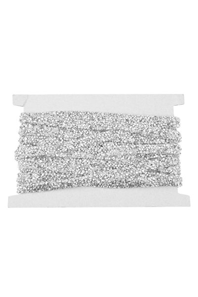 Generic 10 ياردة/عبوة من شبكة بلاستيكية فضية بسمك 10 مم، لفة زينة من شريط حجر...