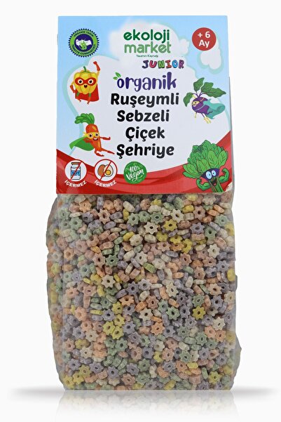 Ekoloji Junior Junior Organik Ruşeymli Sebzeli Çiçek Şehriye 250 Gr.