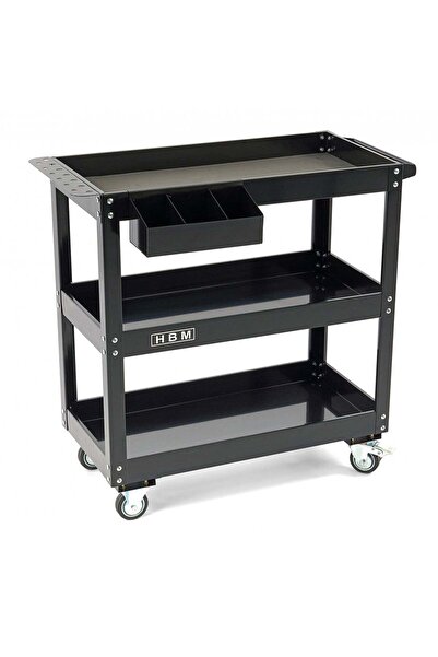 HBM Machines MOBILE TROLLEY WITH 3 SHELVES FOR SCREWDRIVERS AND SPRAY