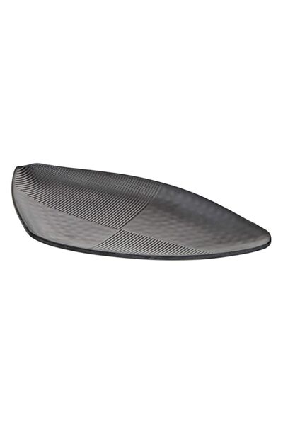 Generic Harmony Frosted Leaf Plate,Black