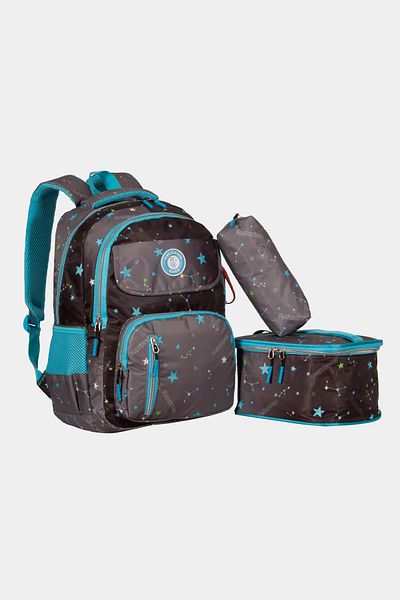 Relaxion Anatomical Backpack Pen Holder and Nutritional Set of 3 Primary School Backpack Set Water Resistant