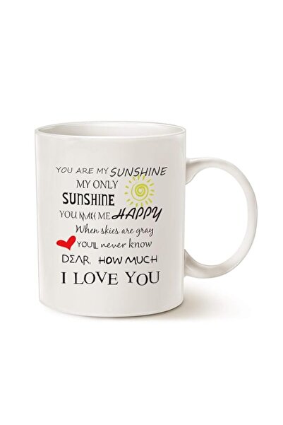 Generic MAUAG Inspirational Love Coffee Mug, You Are My Sunshine Word Art Typ...