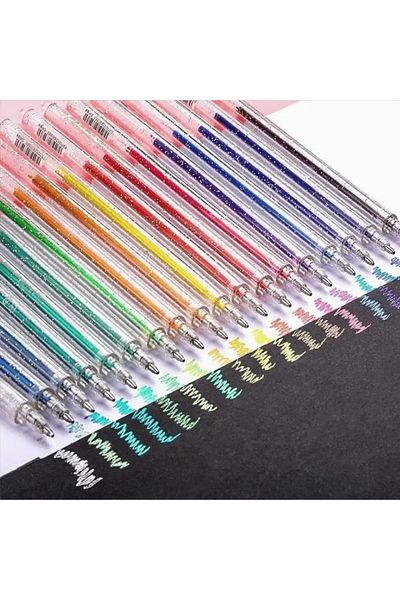 Generic Metallic Sparkle Glitter Gel Ink Pen Set – 24 Multi-Color Glitter Pens for Art, Journaling & DIY