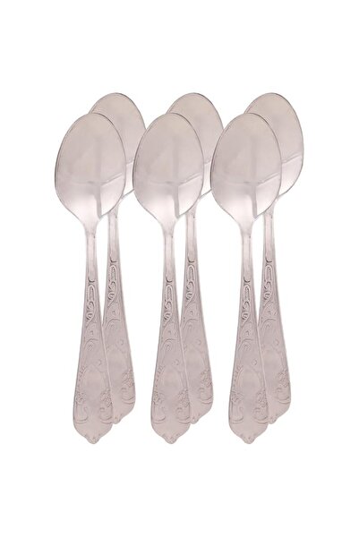 Generic Raj Rk Tea Spoon in a pack of 6 pieces, 14 cm, RK0044, Tea Spoon , Tiny Spoon , Beverage Spoon , St