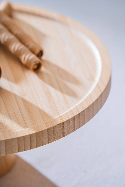 ACAR Bamboo Rotating Presentation Plate - 24 cm