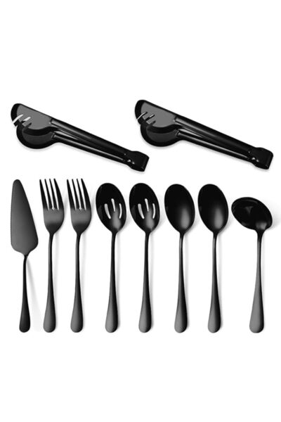Generic Erised's Bifrost 10 Pieces Cutlery Serving Set,Stainless Steel Flatwa...