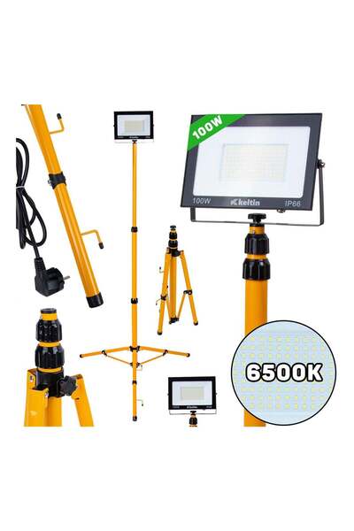 GEKO LAMPA LED DE LUCRU 100W 6500K CU STATIV TREPIED REGLABIL