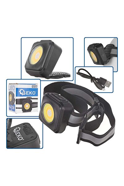 GEKO LANTERNA FRONTALA LAMPA DE CAP LED COB 3W 500mAh 500lm