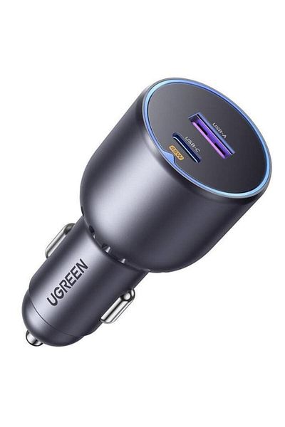 Ugreen Car Charger EC701, 63W, 3A, 1 x USB-A - 1 x USB-C, Black