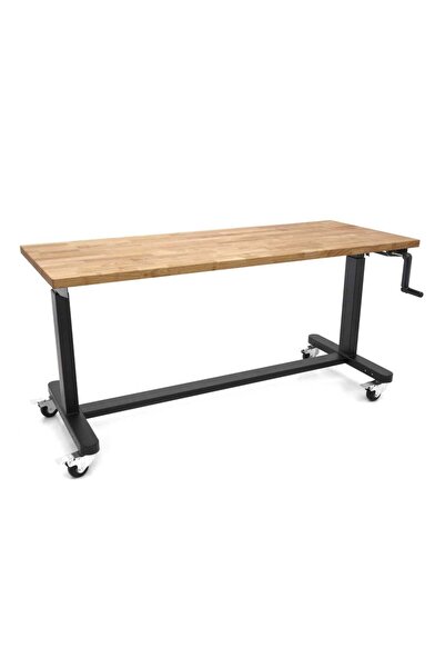 HBM Machines WORKBENCH WITH SOLID WOOD TOP ADJUSTABLE IN HEIGHT 152CM