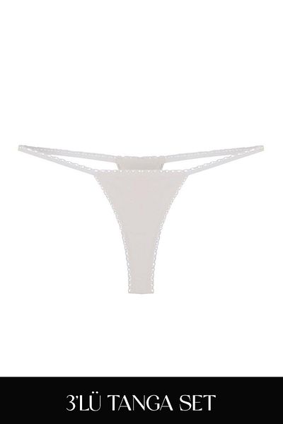 Feu De Elu Cotvie 3 Colors Esk Cotton Thong Set of 3 Panties