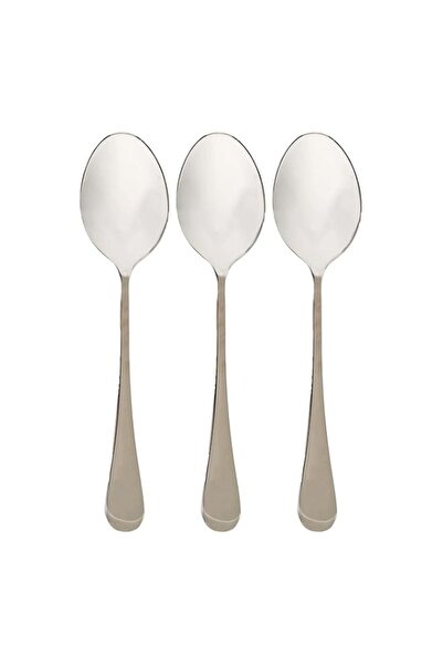 Generic Vague Plano Stainless Steel Dessert Spoon 3-Piece