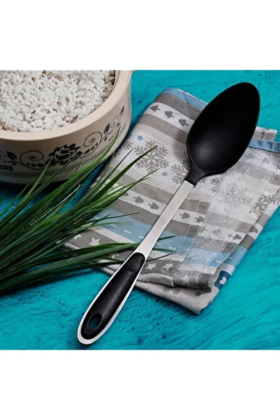 Generic Royalford Nylon Cooking and Serving Spoon with Soft Grip Handle - Dinner Cutlery/Crockery Utensil –