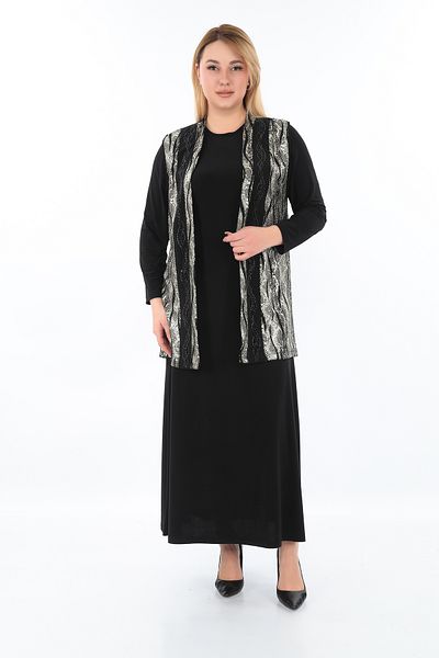 TRENDSE Mother's Suit with Evening Dress Vest Outer Vest Inner Sleeveless