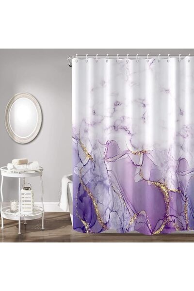 Generic ستارة حمام من الرخام التجريدي من Umpoo، ألوان مائية متدرجة أرجوانية، ...