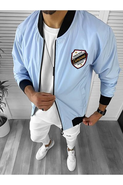 dehaine Men's jacket, spring-autumn, blue, 12334, M