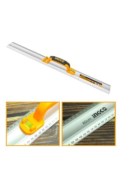 Bervas ﻿LEVEL ALUMINUM RULER WITH HANDLE 60CM INGCO