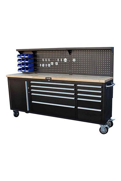 ASTA POLAND BANC DE LUCRU DULAP SCULE 11 SERTARE PROFESIONAL CU BLAT DIN LEMN SI PANOU 214CM