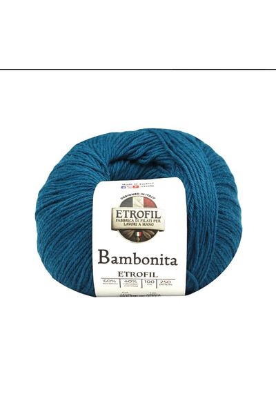 Etrofil Bambonita Petrol Blue 100 Gr 250 m Knitting Yarn