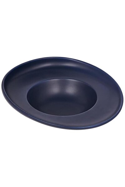 Generic طبق معكرونة ضحل 24 سم - أزرق داكن غير لامع (CHP-383-BLU)
