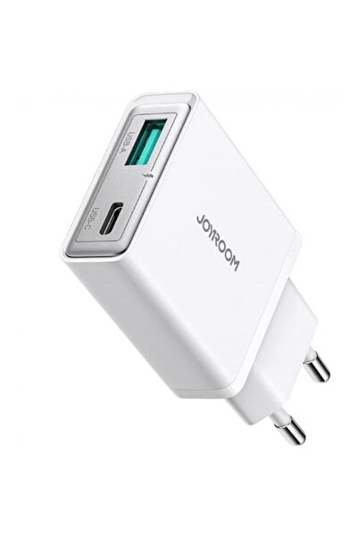 Joyroom Încărcător de rețea JR-TCF14, 20W, 3A, 1 x USB-A - 1 x USB-C, Alb