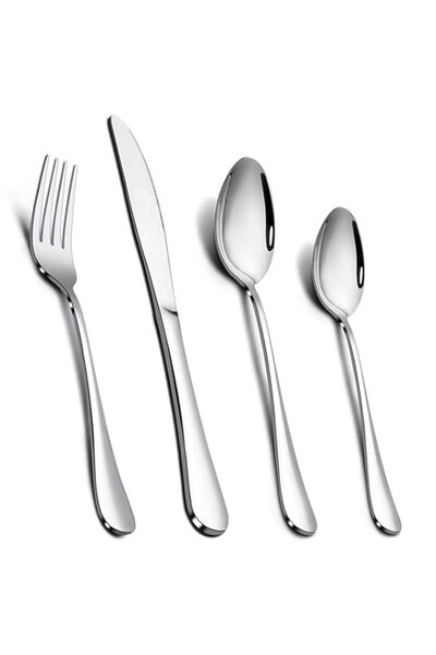 Generic Cutlery Set, Onader Stainless Steel 24 Piece Cutlery Set for 6 People, Flatware Silverware Set with