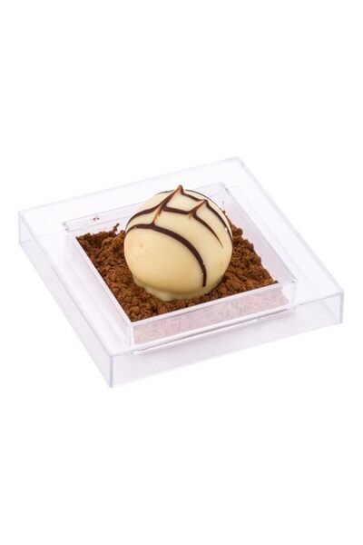 Generic أطباق حلوى من ريستورانت وير، مقاس 2.5 × 2.5 بوصة، 20 طبق مقبلات للاست...