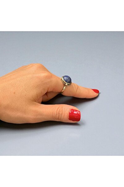 AURA STONE Lapis Lazuli Doğal Taş Bronz Yüzük